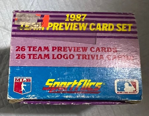 MLB Sportflics 1987 béisbol 'Juego de fábrica vista previa del equipo' - 26 jugadores/26 equipos - Imagen 2 de 2