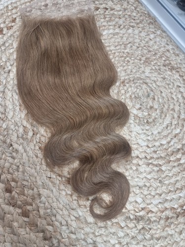 12A 16 ZOLL 6X6 BREIT ASCHBLOND 8# SPITZENVERSCHLUSS BRASILIANISCHES MENSCHLICHES HAAR BODYWAVE 80g - Bild 7 von 7