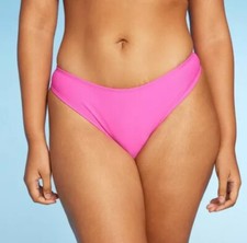 Wild Fable Women's Bikini Bottom Cheeky Low rise high leg M 8-10 Pink