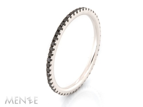 Ring Memory in 750/- Weißgold 52 schwarze Diamanten Brillanten RW 51 (22593) - Bild 3 von 8