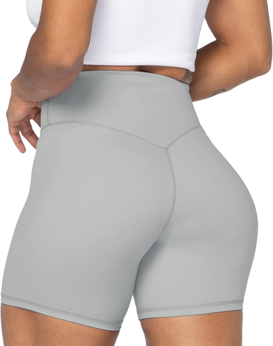 No Front Seam High Waist Biker Shorts for Women, Squat Proof Yoga Workout Gym Bi