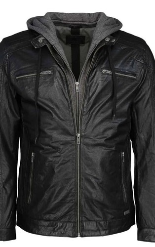 NEU Mustang Lederjacke für Herren Größe L Farbe Schwarz - Bild 3 von 12