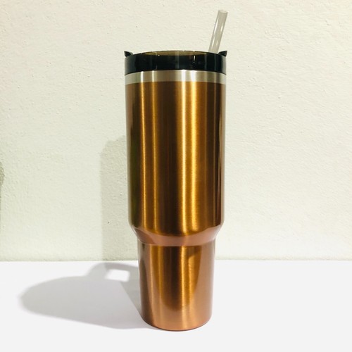 Starbucks+Stanley 40 oz. Quencher Tumbler Copper & Black Cold Cup Only Thailand - Picture 7 of 11