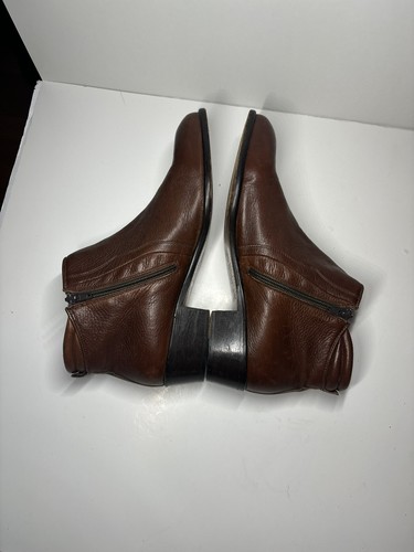 Daniele Ferradini Men’s 10.5 W (wide) Brown Italian Ankle Boots - Picture 11 of 18