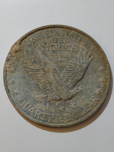 Vintage 1927 Standing Liberty Quarter Dollar Medallion - Picture 2 of 3