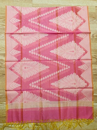 India Banarasi Cotton/Silk Dupatta Wrap Scarf Stole Ethnic Chunri shawl NEW-USA - Picture 2 of 5