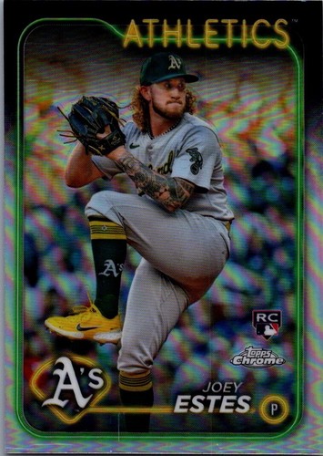 2024 Topps Chrome Update Refractors #USC86 Joey Estes RC Oakland Athletics - Picture 1 of 2