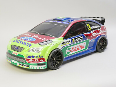 1/10 RC Car BODY Shell FORD FOCUS RS WRC ABU DHABI Edition 200mm