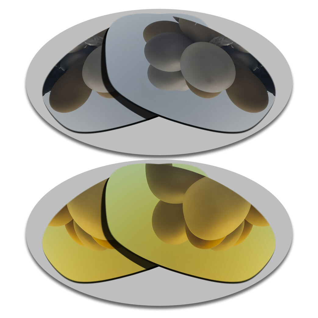 US Silver&Yellow Gold Lenses Replacement For-Oakley Monster Dog Polarized