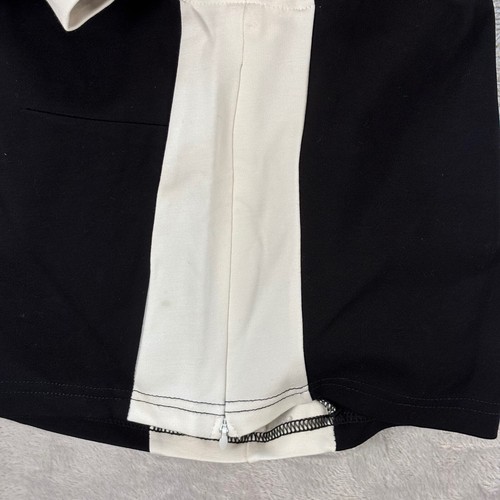 Kendall + Kylie Mock Neck Sleeveless Crop Top Color Block Black White S NWT - Picture 6 of 9