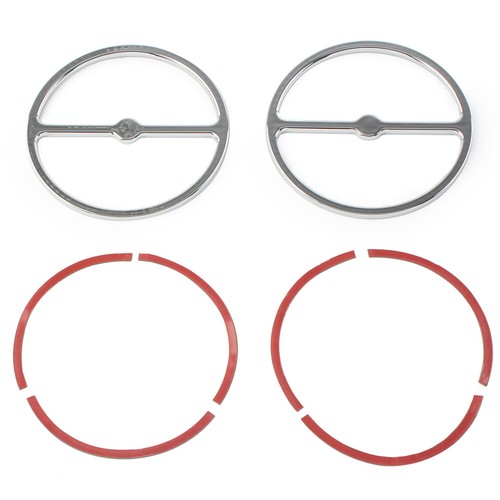 Left & Right Chrome Speaker Trim Ring Cover For Harley Electra Tri Street Glide - Picture 2 of 11