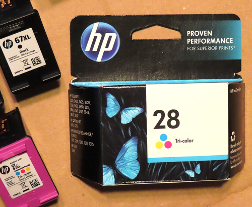 Used Empty Lot Printer Ink Cartridges 67, 67XL, HP Black, Tri-Color 28 Sealed - Photo 4/6