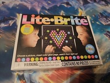 Lite Brite Mini Size 85 Colorful Mini Pegs and 4 Design Templates
