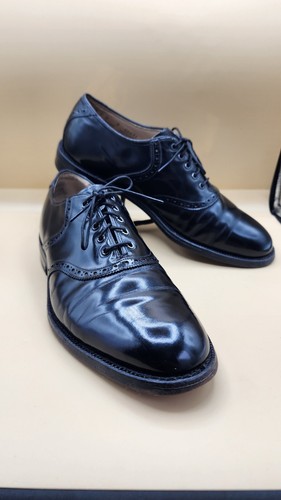 Men's Johnson Murphy Limited Black Leather Wingtip Dress Shoes 9.5 D Made in USA - Picture 10 of 10