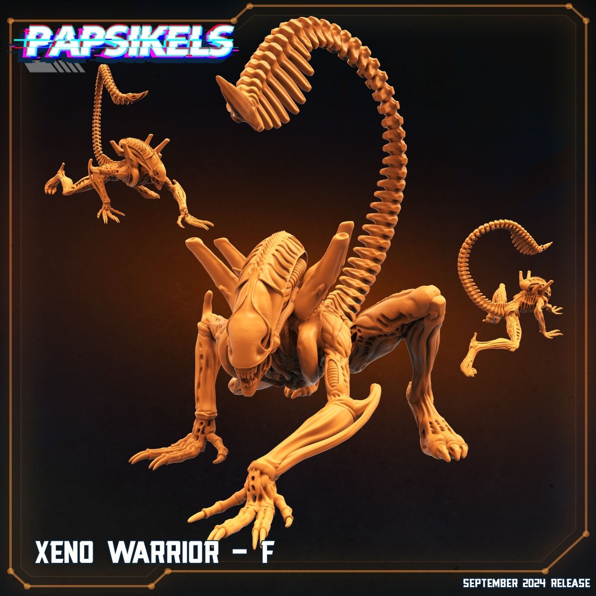 Xeno Warrior F 32mm Papsikels Miniature AvP, Aliens, Xenomorph | eBay