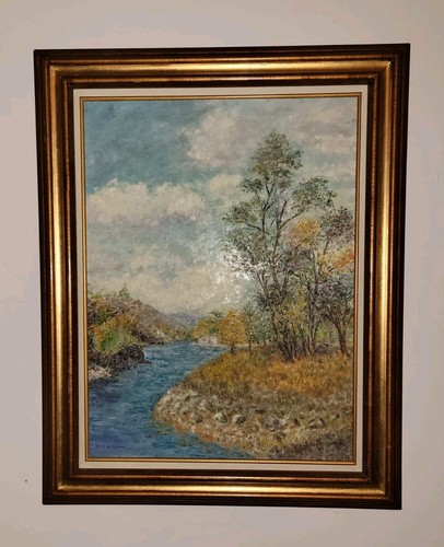 Vintage Framed Oil Painting Early Autumn Loch Katrine Signed Jean B. Egan - Picture 2 of 11