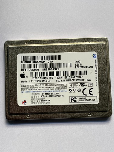 SSD SAMSUNG 1.8'' 128GB SATA-LIF MMDOE28GXMSP-OVA 1.8" 128GB para Apple borrado - Imagen 1 de 7