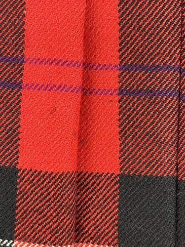 Vintage D. Byford of Scotland Long Pleated Red Black Plaid Wool Skirt Size Small - Picture 4 of 8