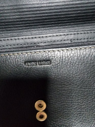 VTG Rolfs Black Wallet Leather Checkbook Clutch Button Zip Minimalist 7" x 4.5'' - Picture 9 of 9