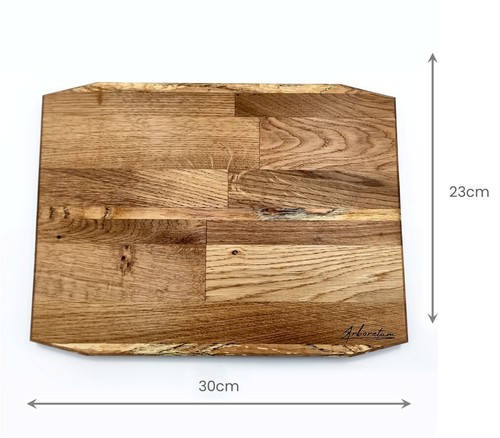 Wooden Cutting Chopping & Serving Board - Solid Oak & Spalted Ash - Arboretum UK - Picture 6 of 9