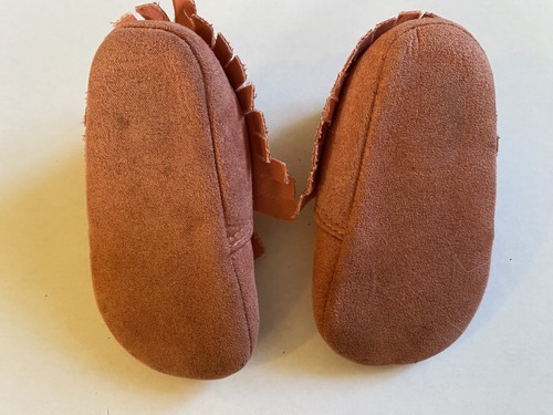 Carter’s Child Of Mine Pink Suede Baby Moccasins 3-6 Months - Picture 4 of 4