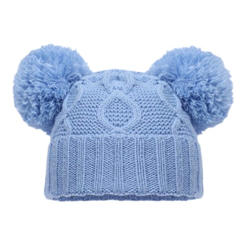 Baby Knitted Pom Pom Hat Boy Girl Winter Bobble Mummy Daddy Prince Princess 0-12 - Picture 63 of 82