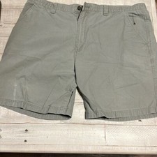 Croft and Barrow Mens chino shorts 40 casual summer cotton gray pockets offic