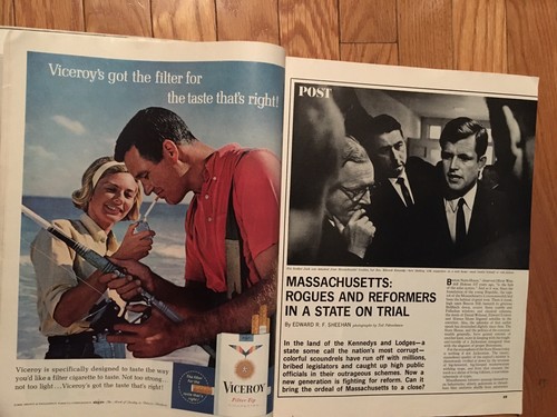 Vintage POST Magazine 1963 Liz Taylor, 1965 Ted Kennedy Cover Lot of 2 Great Ads - Picture 4 of 8