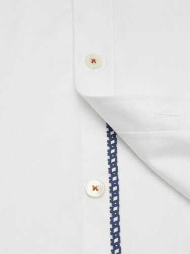 Ted Baker Herules Textured Cotton Shirt White Size 4 UK L rrp £89 DH004 FF 01 - Picture 6 of 6