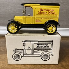 Ertl Model T Bank Hemmings Motor News 1917 Die Cast With Key And Box Vintage NOS