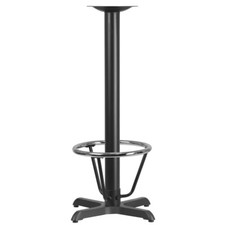 22'' x 22'' Restaurant Table X-Base with 3'' Dia. Bar Height Column & Foot Ring