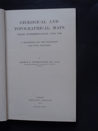 GEOLOGICAL AND TOPOGRAPHICAL MAPS And Their Use: Geologists / Engineering 1911. - Imagen 3 de 10
