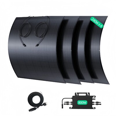 AKTION!! Flexible Solarpanel 960W Leichte Solarmodule mit Mikro-Wechselrichter
