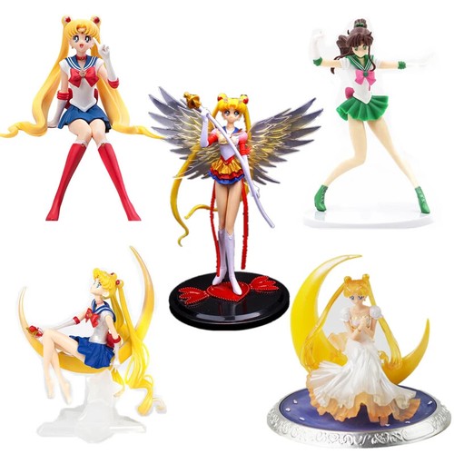 Sailor Moon Figure Anime Cartone Animato Giove Makoto Venere Minako Tsukino Bambola Coniglio - Foto 11 di 34