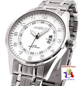 montre en acier homme