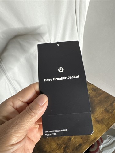 Lululemon Pace Breaker Light Running Jacket Zip Hooded Vapor Men Size S New - Picture 5 of 11