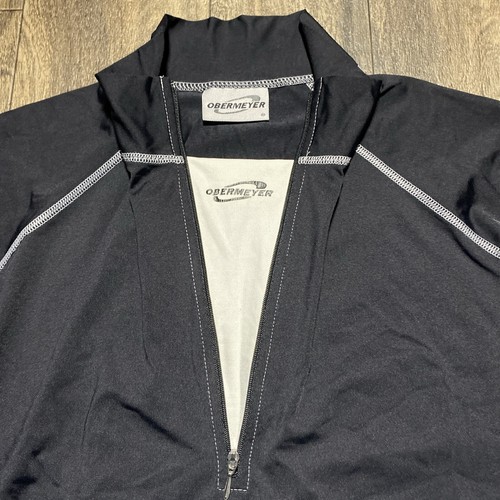 OBERMEYER Pullover Flex Jersey 1/2 Zip Ski Base Layer Nylon/Lycra Black Men’s XL - Picture 2 of 6