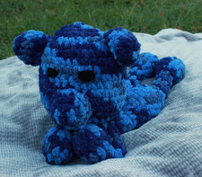 Crochet Bear Snuggler, Baby Gift, Bear Lovey