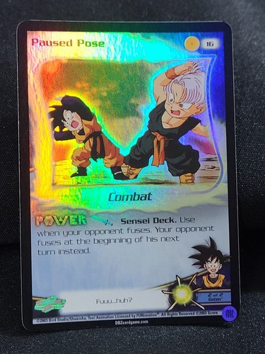 Dragon Ball Z DBZ TCG Foil Paused Pose #16 - Fusion Saga 2003 Score NM - Bild 1 von 8