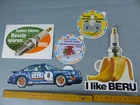 Lot of 5 stickers sticker BERU candle Porsche Aufkleber VINTAGE A39