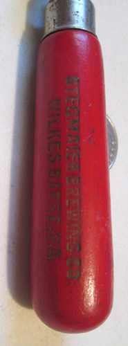 Antique WOODEN Wood & Metal Stegmaier's Beer Bottle Opener Wilkes-Barre, Pa - Picture 3 of 6