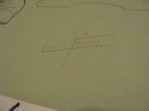  SIGNED - LOUIS FERON drawing of COSTA RICAN young man--1930s /40s  SITTING - Picture 4 of 4