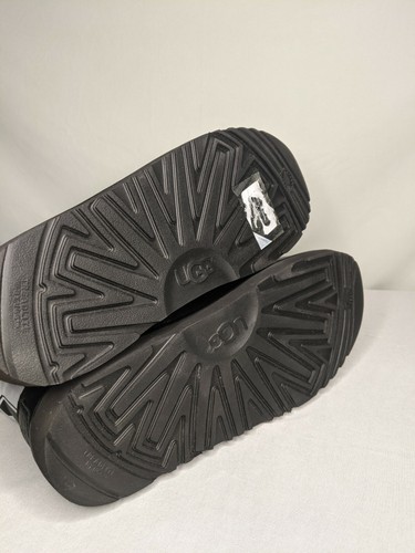 UGG PHILLIP LIM CLASSIC MINI BOOTS 3.1 LEATHER SHEEPSKIN BLACK WHITE MEN SIZE 12 - Afbeelding 5 van 6