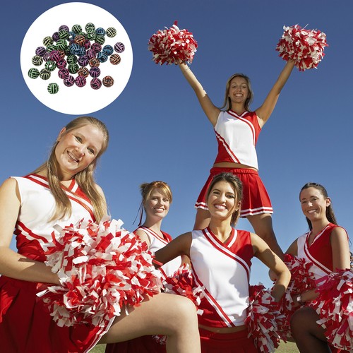 60Pcs 12mm Sport Beads Acrylic Volleyball Beads DIY Loose Beads Mixed Colors - Picture 6 of 7