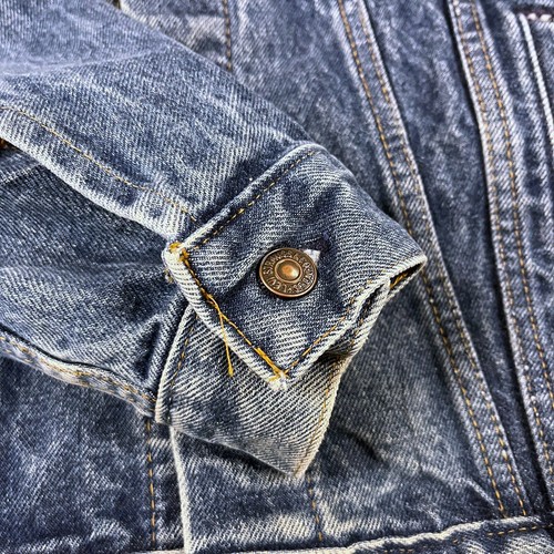 Vintage Levi's Denim Trucker Jacket Men’s 40L Blue Unisex 70s-80s Western Rock - Picture 11 of 16