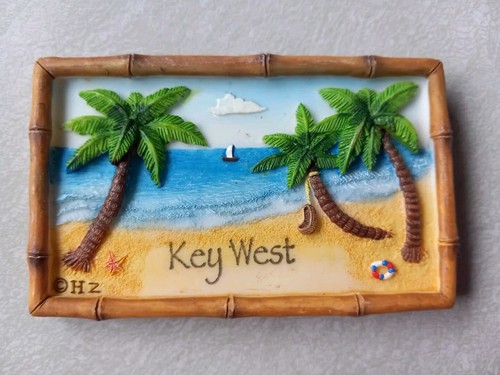 Vintage Souvenir Key West Florida Refrigerator Magnet Henzfeld Good Condition  - Picture 1 of 4