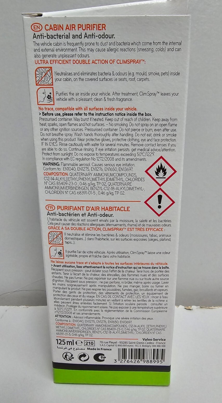 Genuine Valeo Air Conditioning Cleaner 698899 Top Quality for sale 