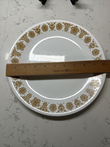 VTG Corelle Butterfly Gold By Corning Dinner plate 10 1/4” Discontinued NUC - Picture 6 of 6