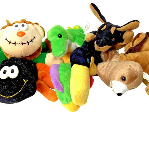 Vintage Plush Lot of 8 Mini Stuffed Animals TY Dakin Imperial Small Toy Set - Picture 1 of 7