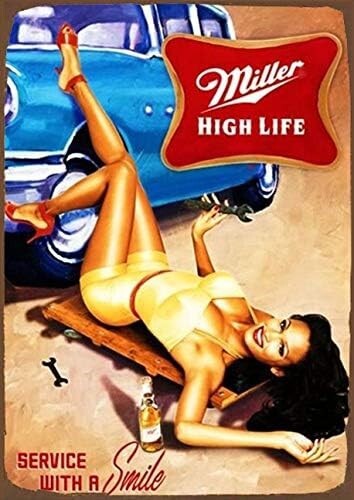 Miller High Life Metal Tin Sign 8"x12" For Man Cave/Garage-Sealed - Picture 1 of 2